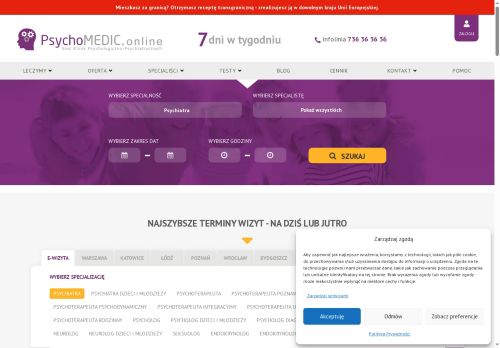 NZOZ PSYCHOMEDIC.PL KLINIKA PSYCHOLOGICZNO-PSYCHIATRYCZNA Michał Niewiński